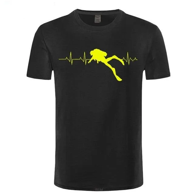 Scuba diving T-Shirt Man | Scuba Dive Heart Beat