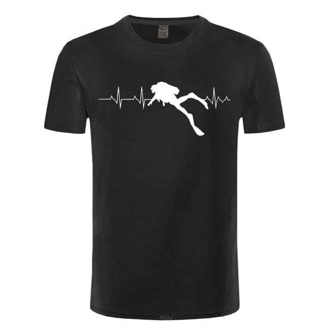 Scuba diving T-Shirt Man | Scuba Dive Heart Beat