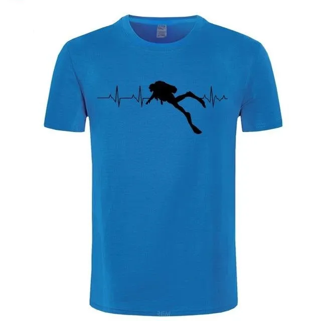 Scuba diving T-Shirt Man | Scuba Dive Heart Beat