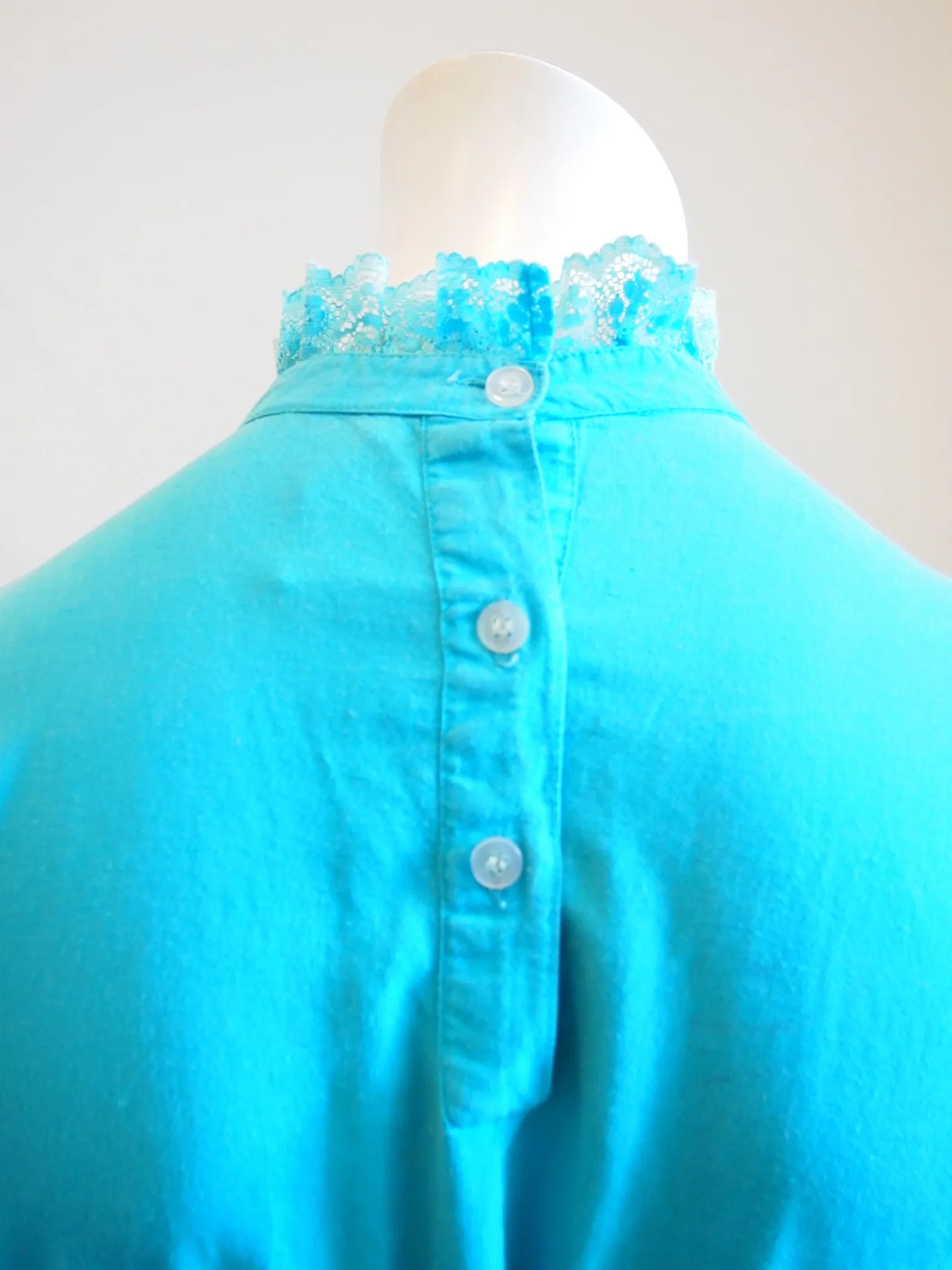 SEA GREEN W EDGY CUTOUT FRONT VINTAGE DRESS