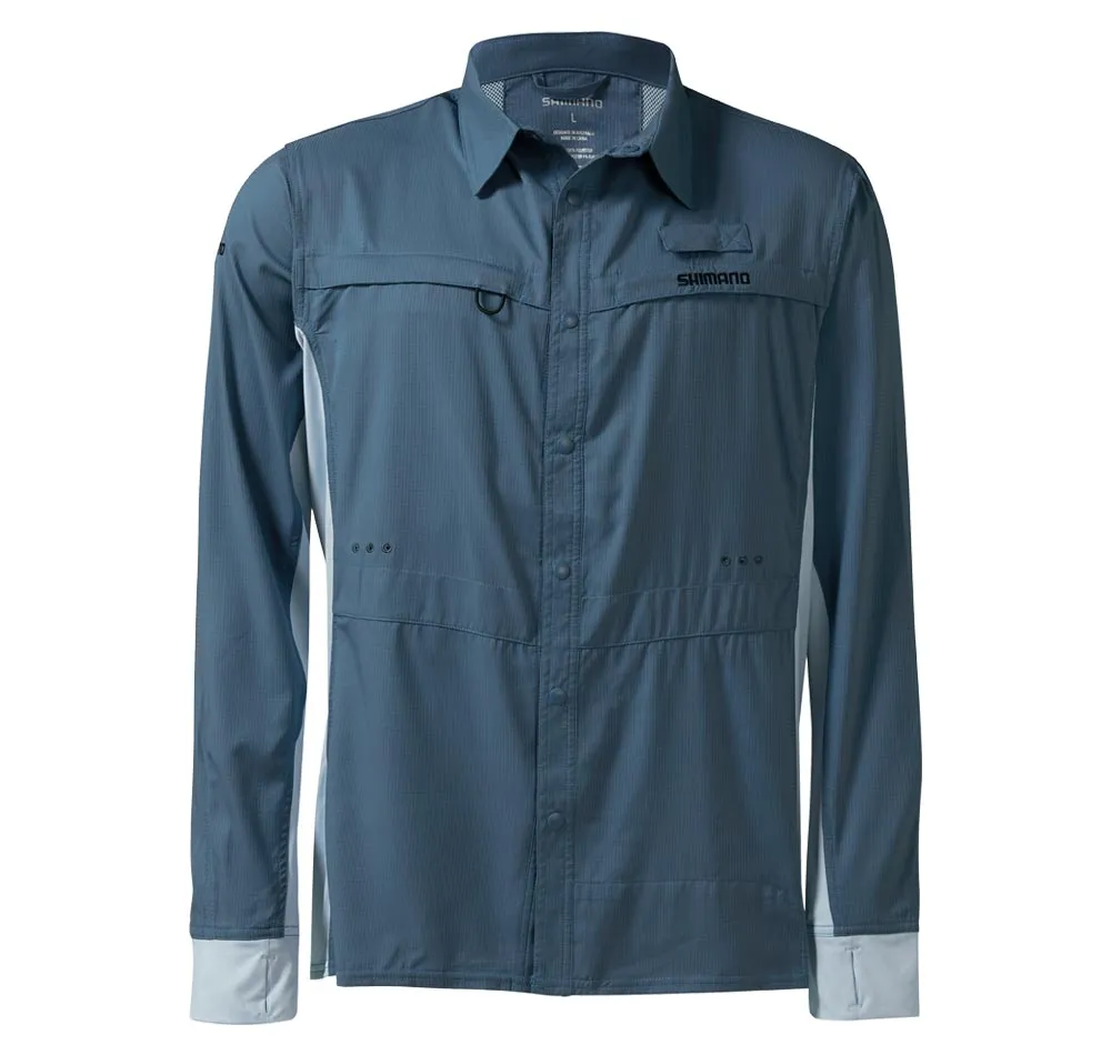 Shimano Pro Stretch Vented Fishing Shirt Navy