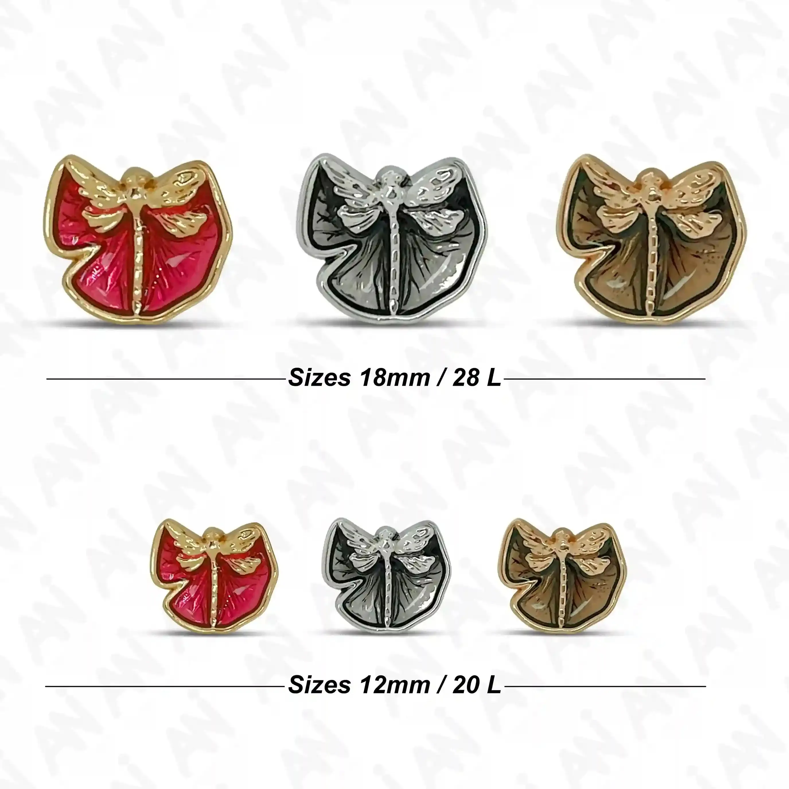 Shiny Gold 12mm & 18mm Shirt Buttons