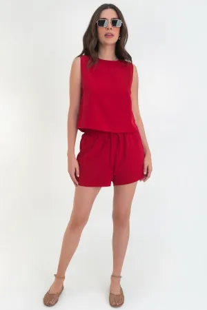 Short corto de fit fluido cintura alta paper bag
