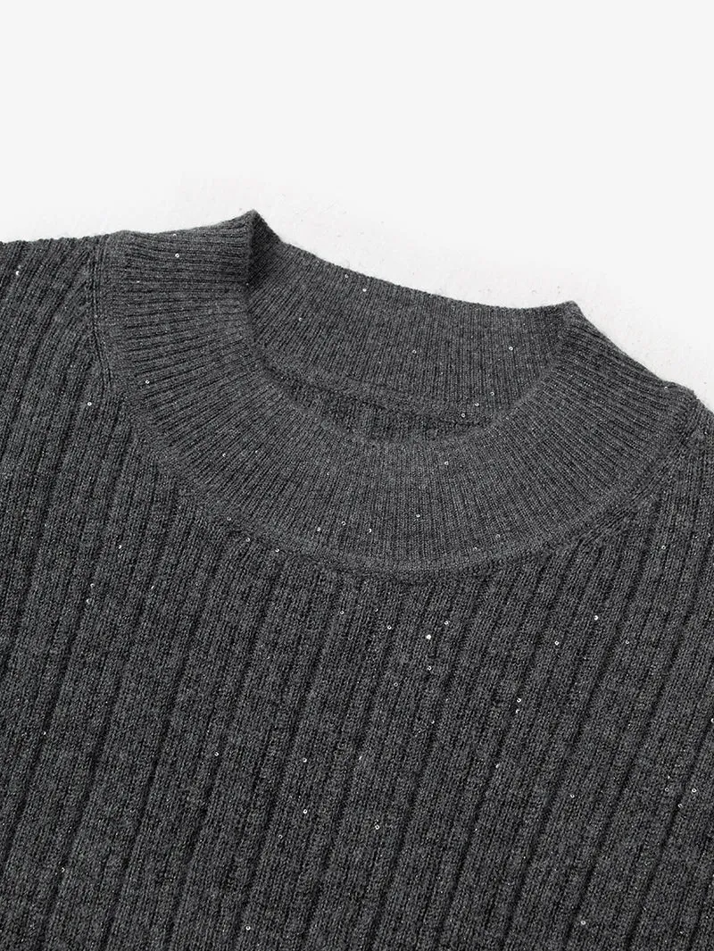 Short-Sleeved Wool Sweater