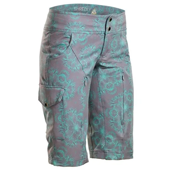 Shredly Women’s The Steph MTB Long Shorts Mountain Bike Sportswear Floral Size 4