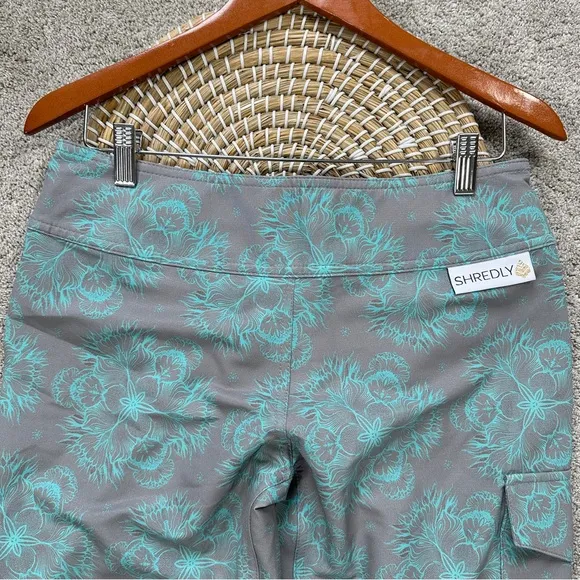 Shredly Women’s The Steph MTB Long Shorts Mountain Bike Sportswear Floral Size 4