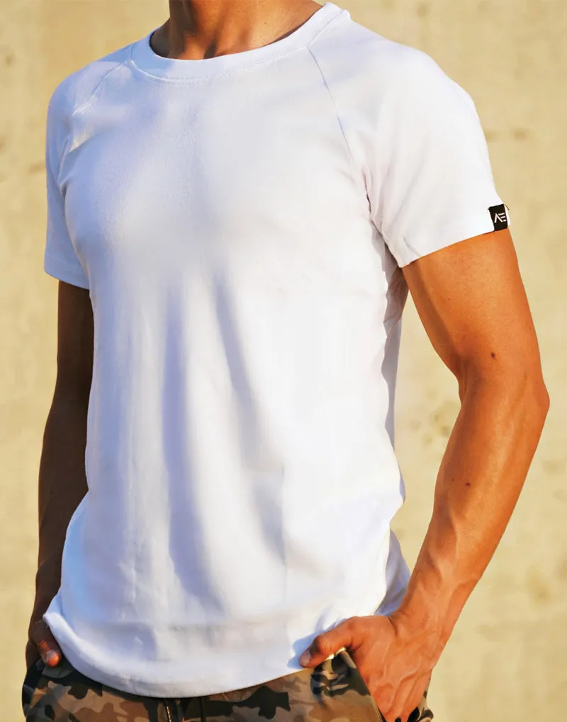 SIDE PANEL TEE - WHITE