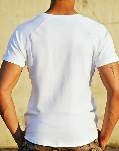 SIDE PANEL TEE - WHITE