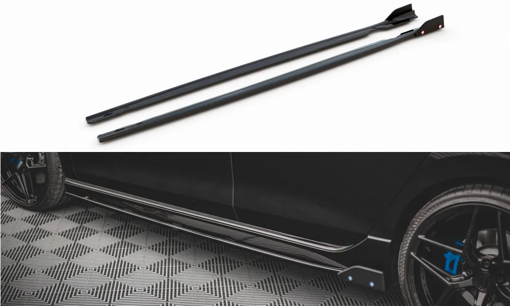 Side Skirts Diffusers V.2   Flaps Volkswagen Golf R Mk8