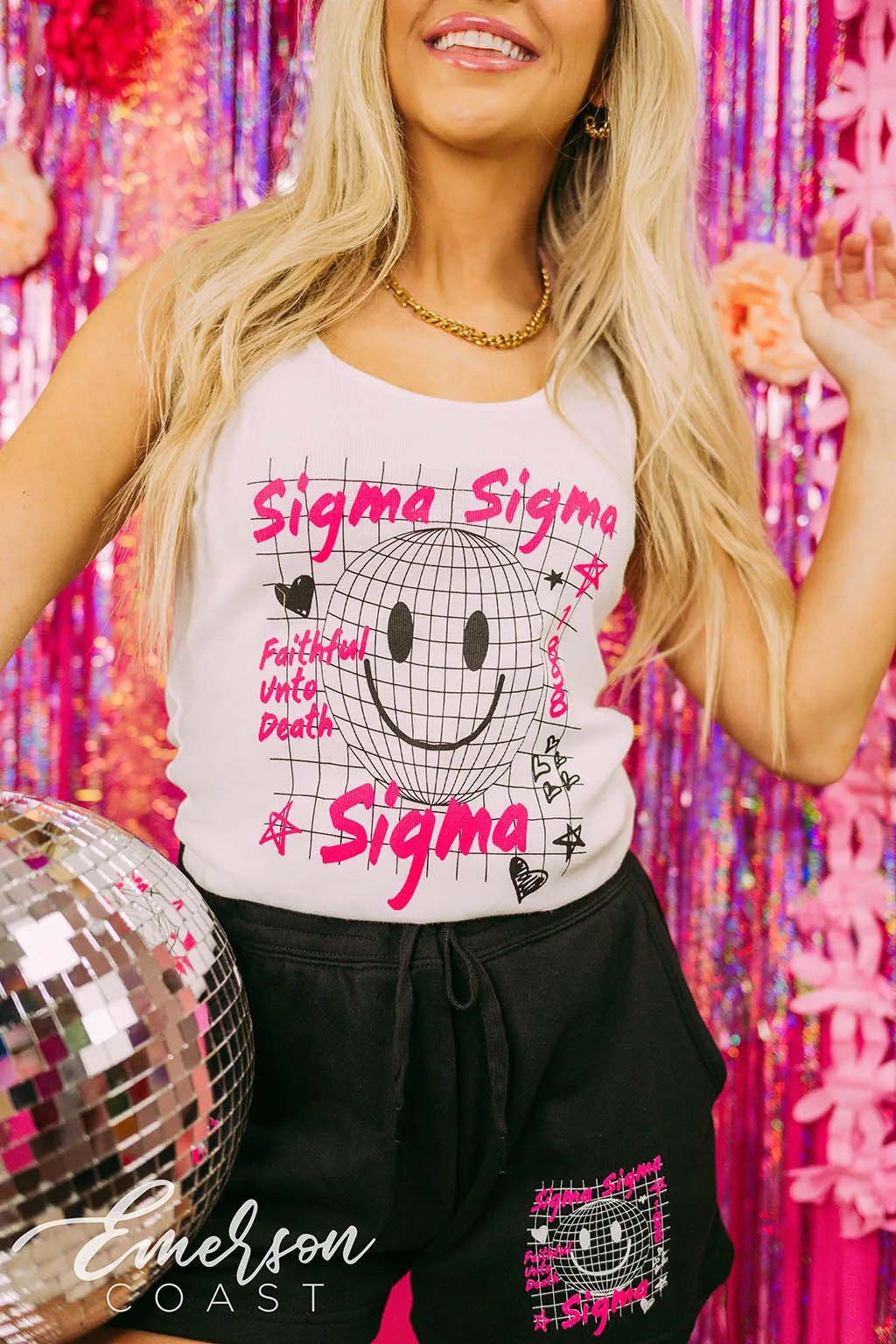 Sigma Sigma Sigma PR Disco Doodle Matching Set