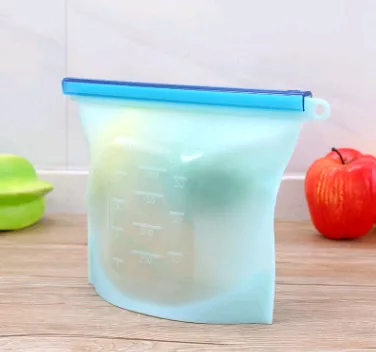 Silicone fresh-keeping bag vacuum sealed bag food frozen storage bag refrigerator food fruit storage bag