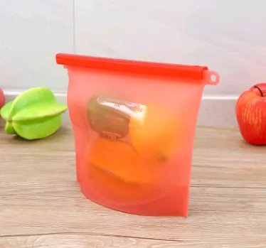 Silicone fresh-keeping bag vacuum sealed bag food frozen storage bag refrigerator food fruit storage bag