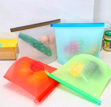 Silicone fresh-keeping bag vacuum sealed bag food frozen storage bag refrigerator food fruit storage bag