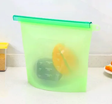 Silicone fresh-keeping bag vacuum sealed bag food frozen storage bag refrigerator food fruit storage bag