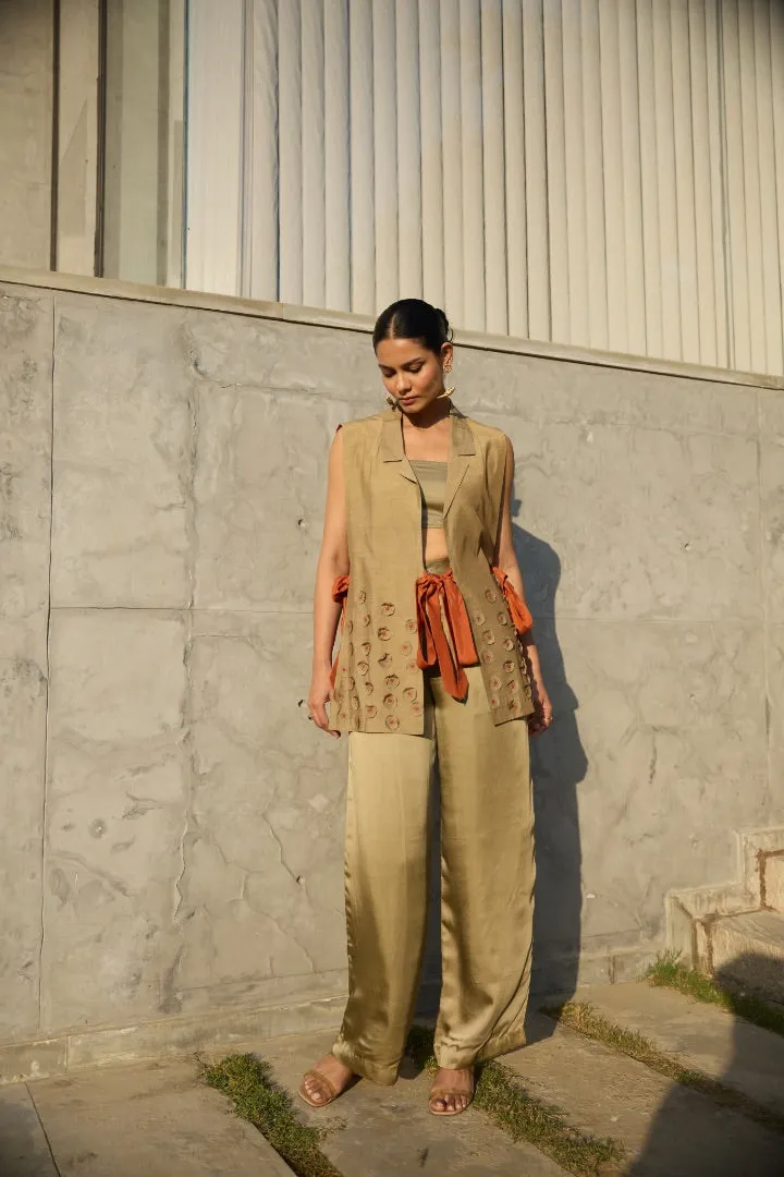 Silver Ava Wrap-Around Jacket