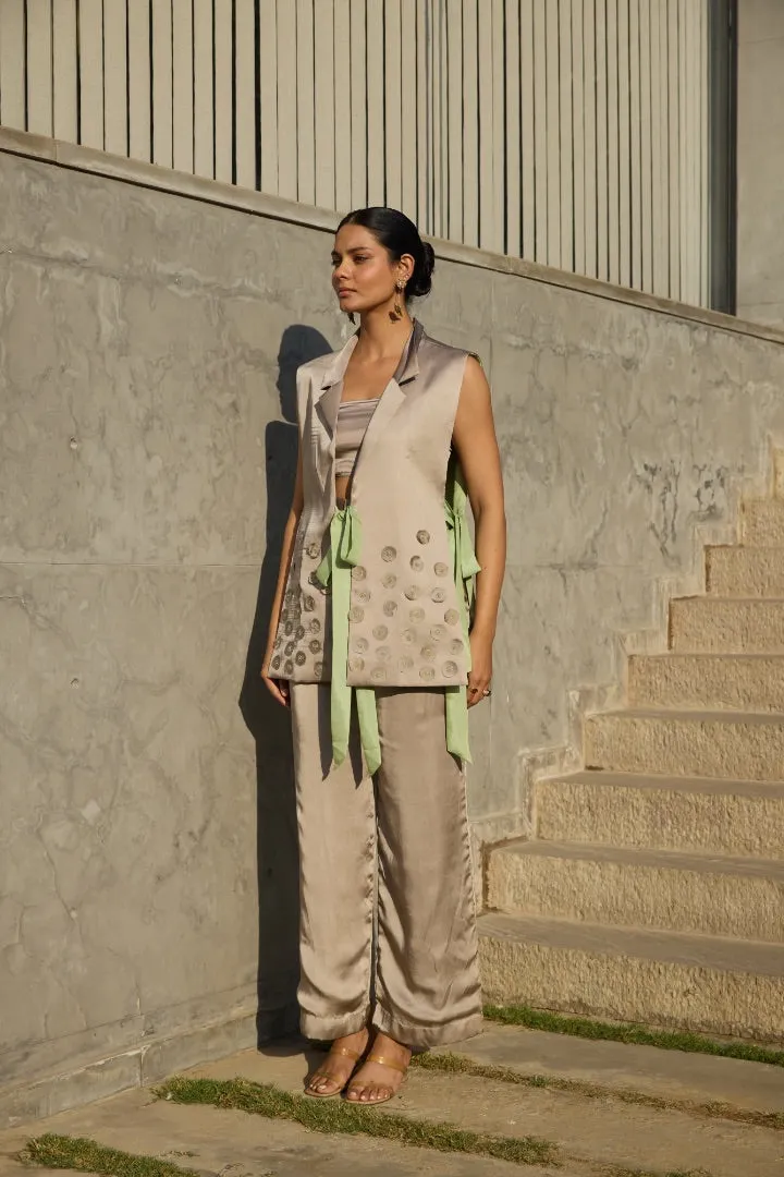 Silver Ava Wrap-Around Jacket