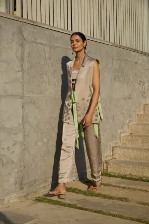 Silver Ava Wrap-Around Jacket