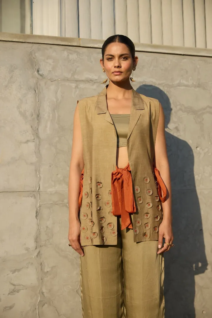 Silver Ava Wrap-Around Jacket