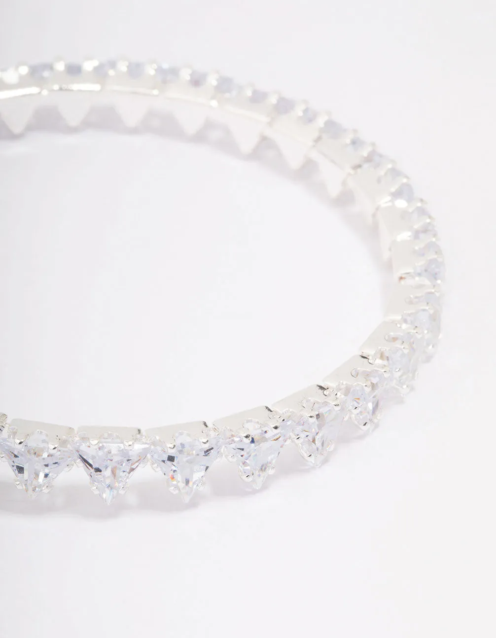 Silver Cubic Zirconia Wrist Cuff