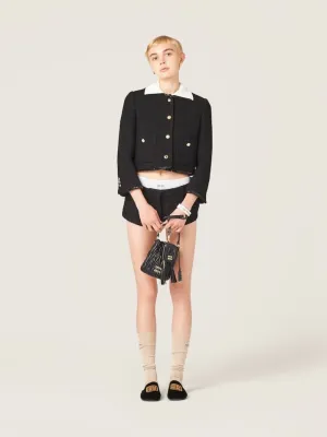 Single-Breasted Tweed Cropped Blazer