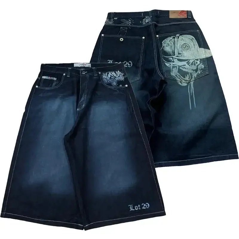 Skull Graphic Jorts