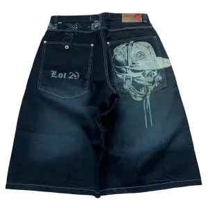 Skull Graphic Jorts