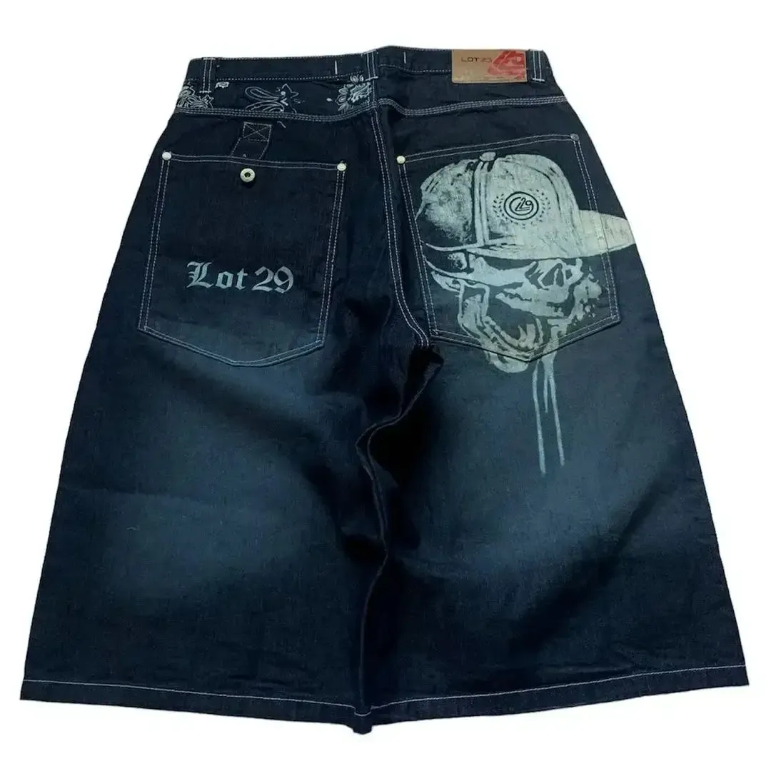 Skull Graphic Jorts