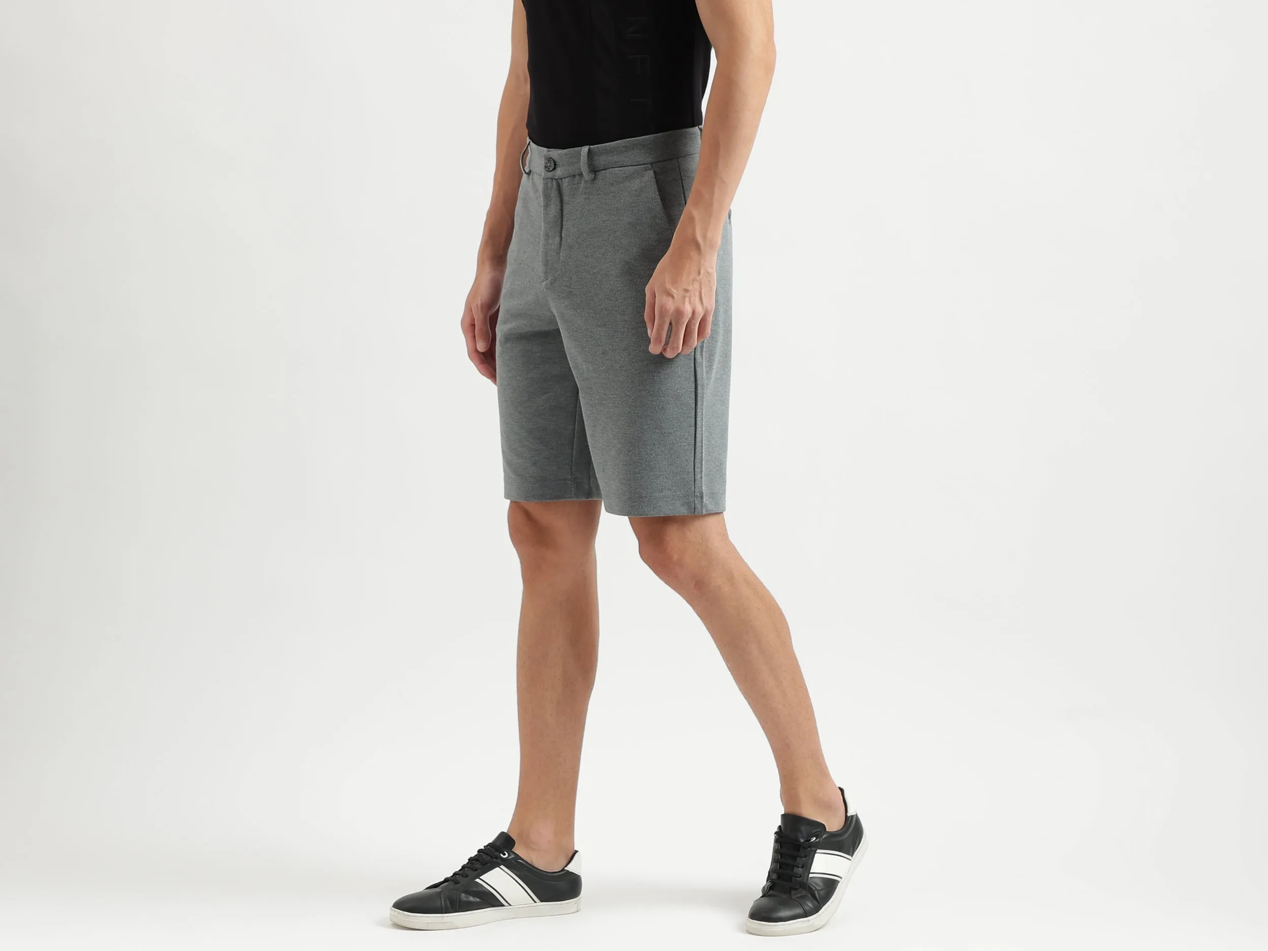 Solid Pattern Slim Fit Shorts