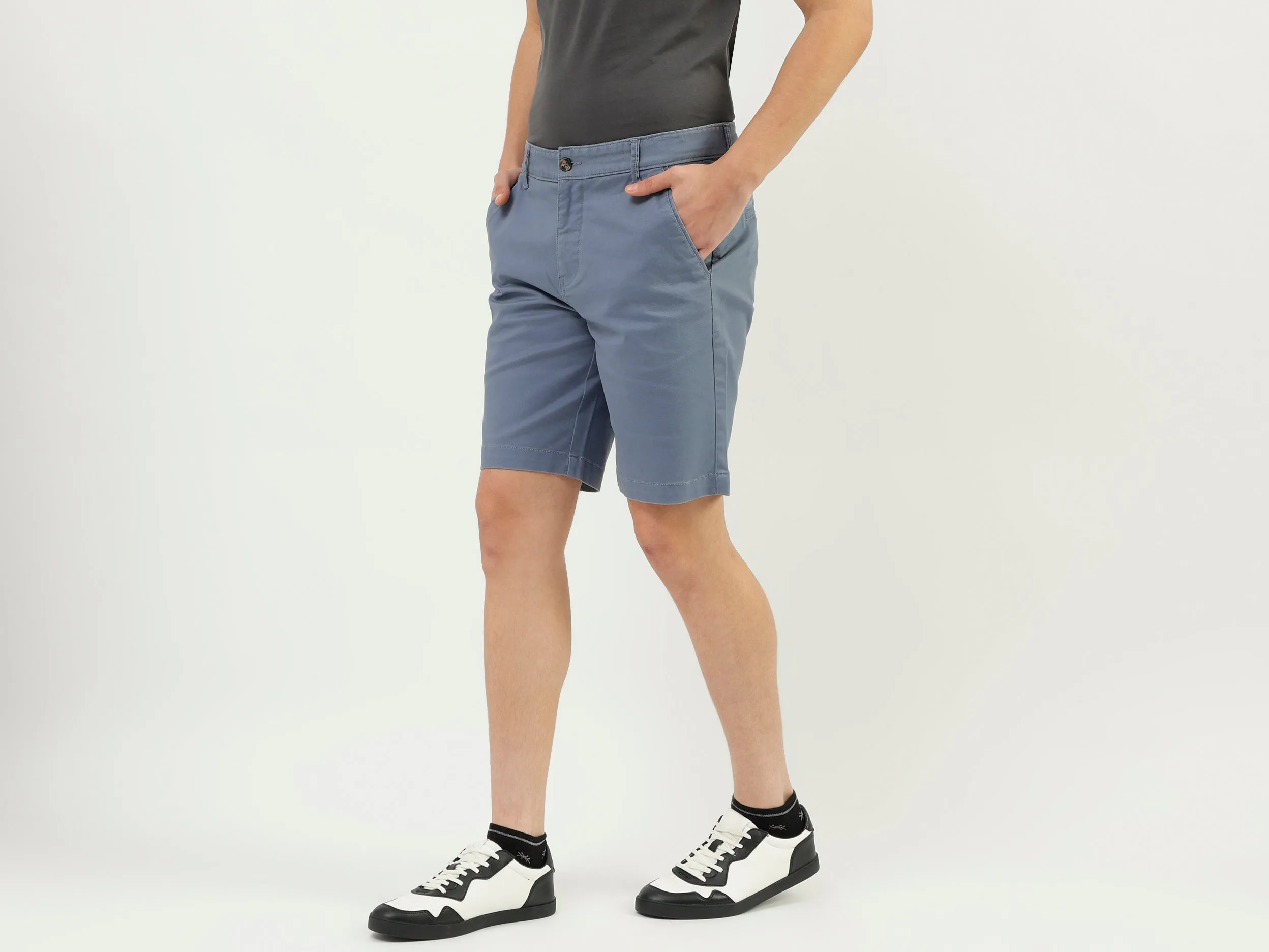 Solid Slim Fit Shorts
