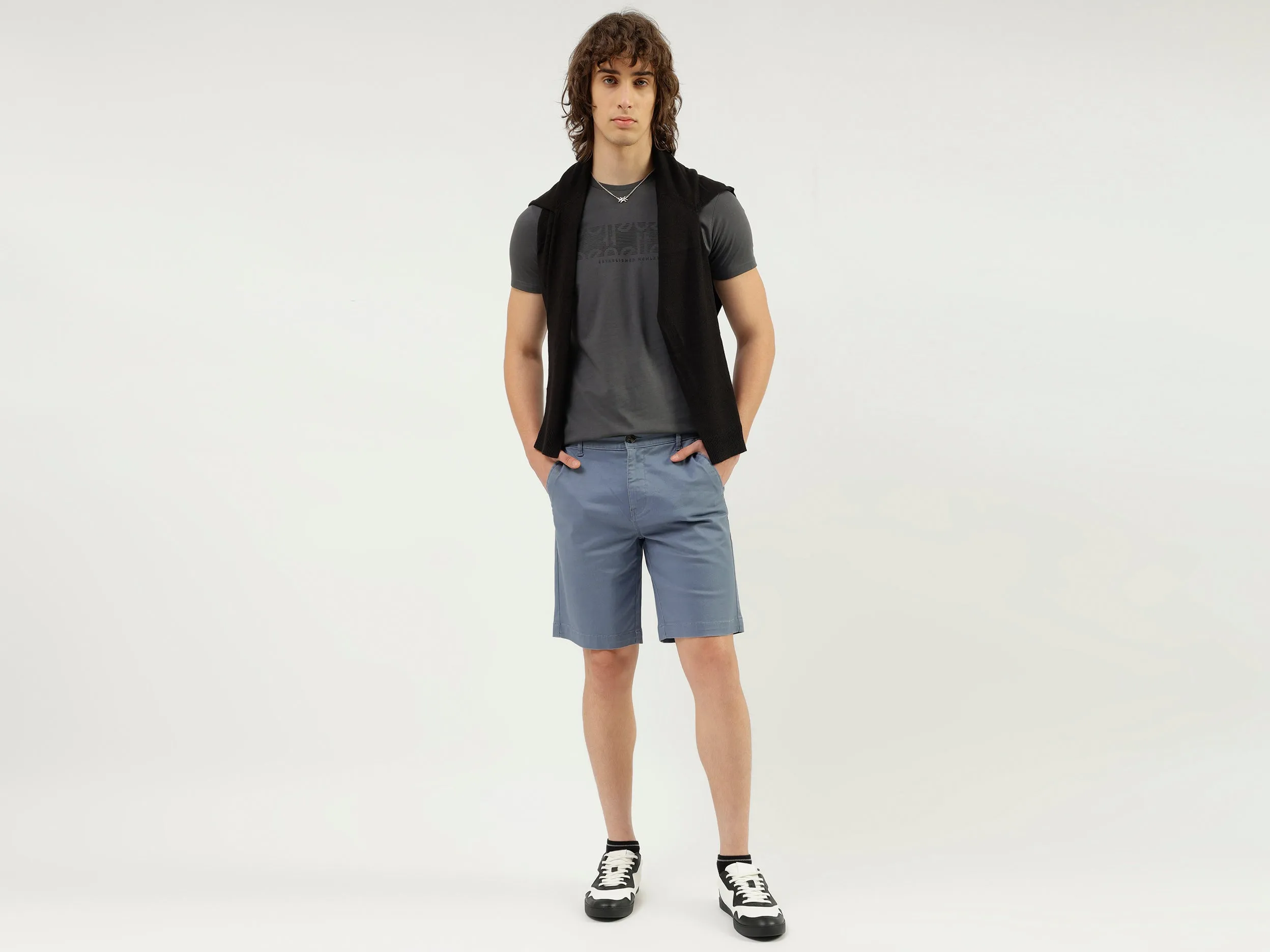 Solid Slim Fit Shorts