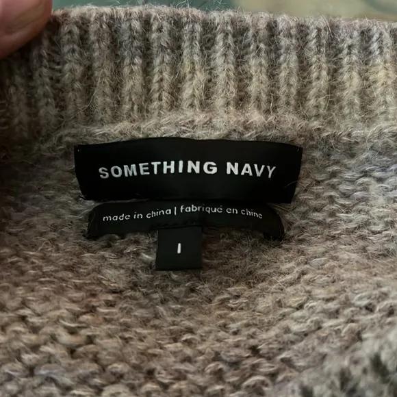 SOMETHING NAVY Cropped Wool Sweater 1 Small Women’s