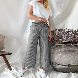 Sophie | Culotte Pants with Stripes | Comfortable and Stylish | Breathable Cotton