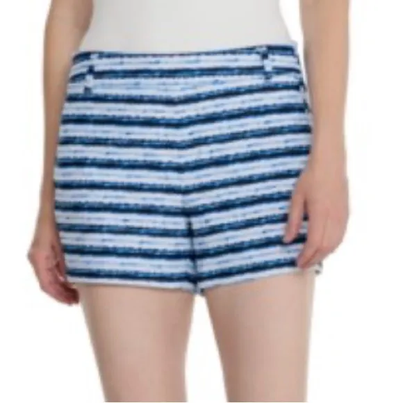 Spanx Small Shorts Sunshine 4” in Blue Painted Stripe NWT