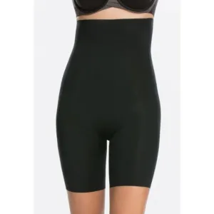 Spanx Thinstincts High Waisted Mid-Thigh Shorts in Black, Size Large