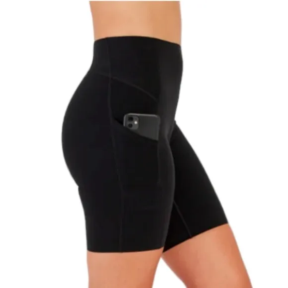SPANX Women's Every Wear Bike Shorts With Small Pocket Very Black Size Small