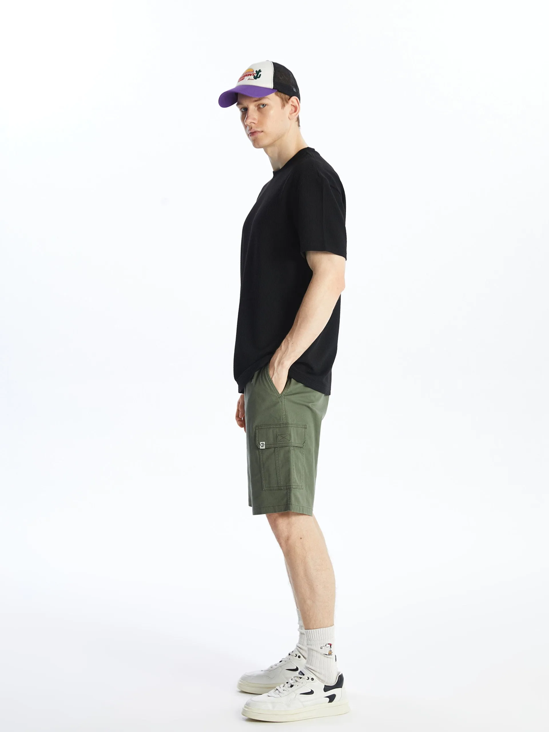 Standard Fit Gabardine Men Bermuda Shorts