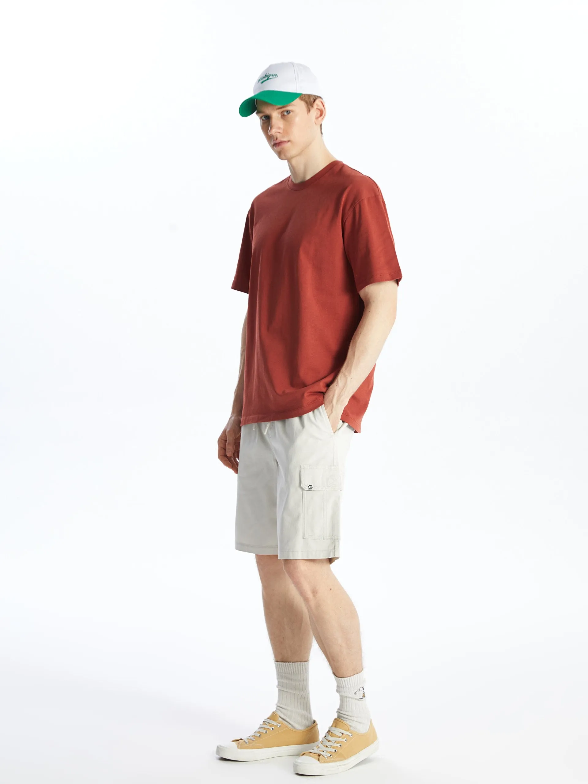 Standard Fit Gabardine Men Bermuda Shorts