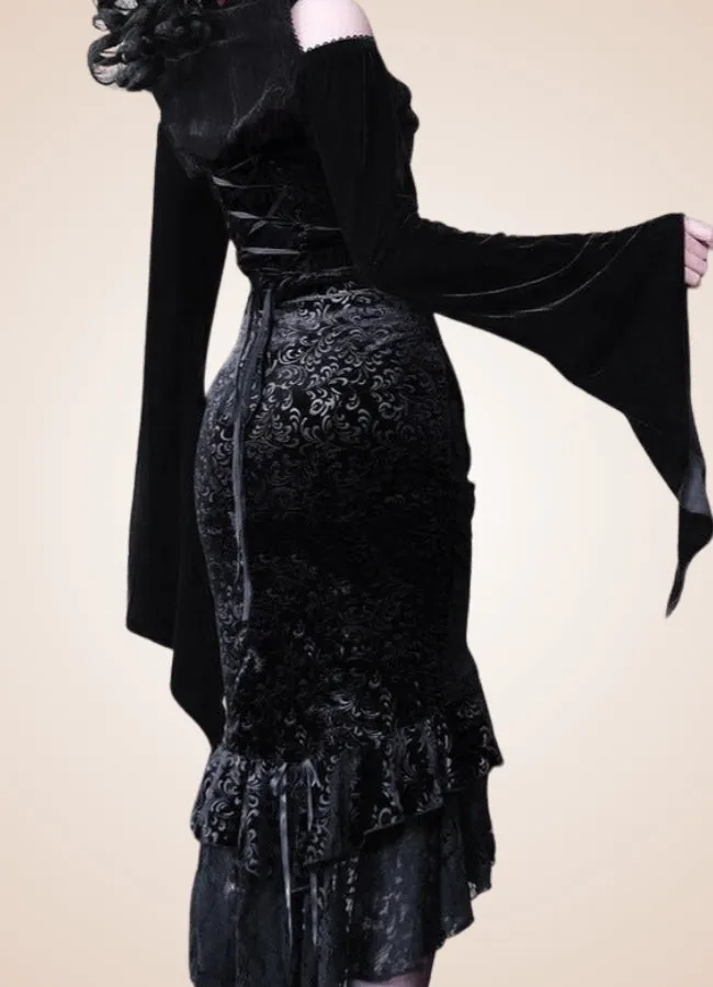 Steampunk Gothic Trumpet Skirt
