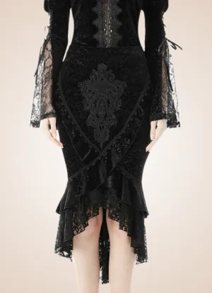Steampunk Gothic Trumpet Skirt