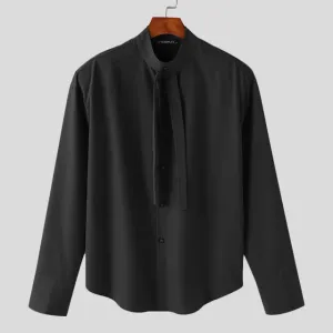 Stilvolles Statement: "EleganzMänner" Solid Bow Tie Design Hemd