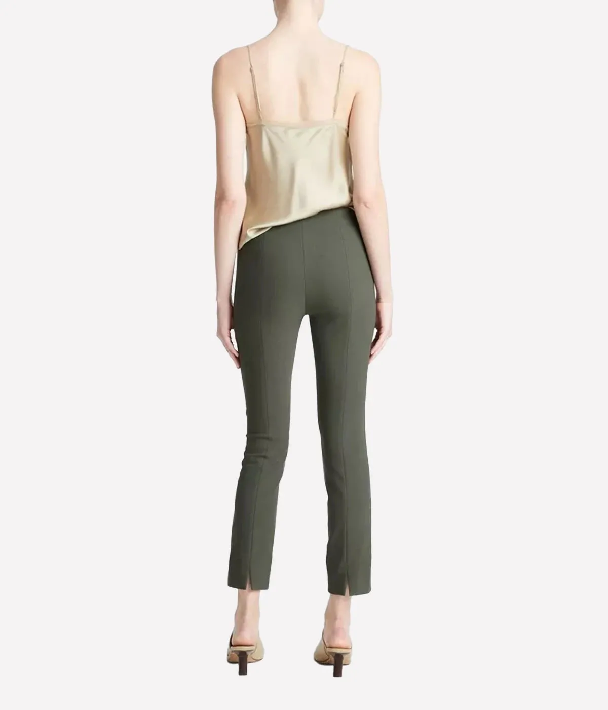 Stitch Front Seam Leggings in Night Pine