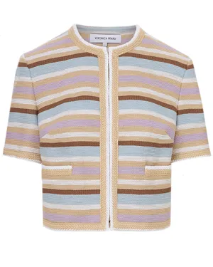Stone and Lilac Stripe Wyatt Jacket