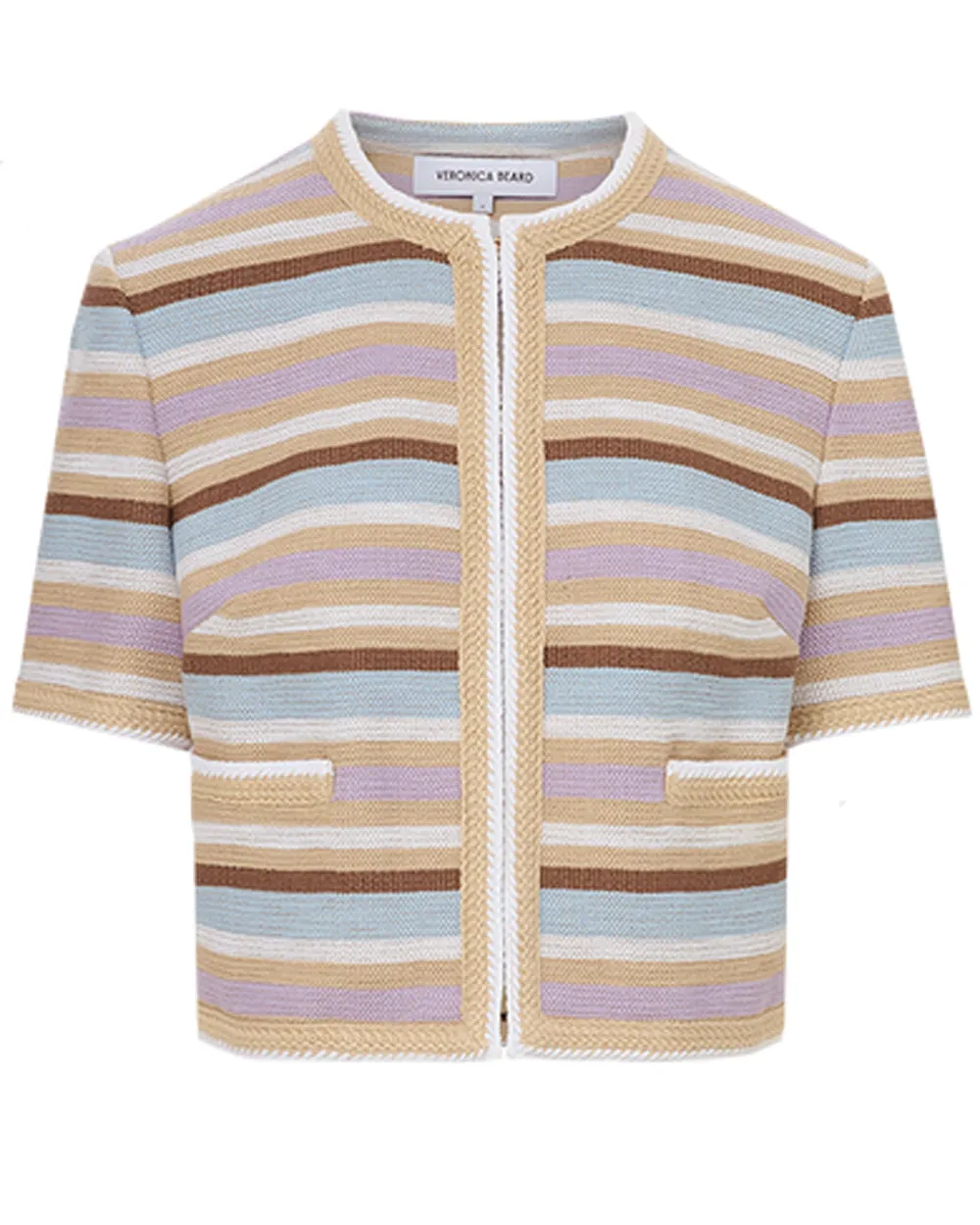 Stone and Lilac Stripe Wyatt Jacket