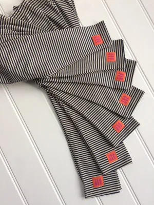 Stripy Leggings - Navy & Cream
