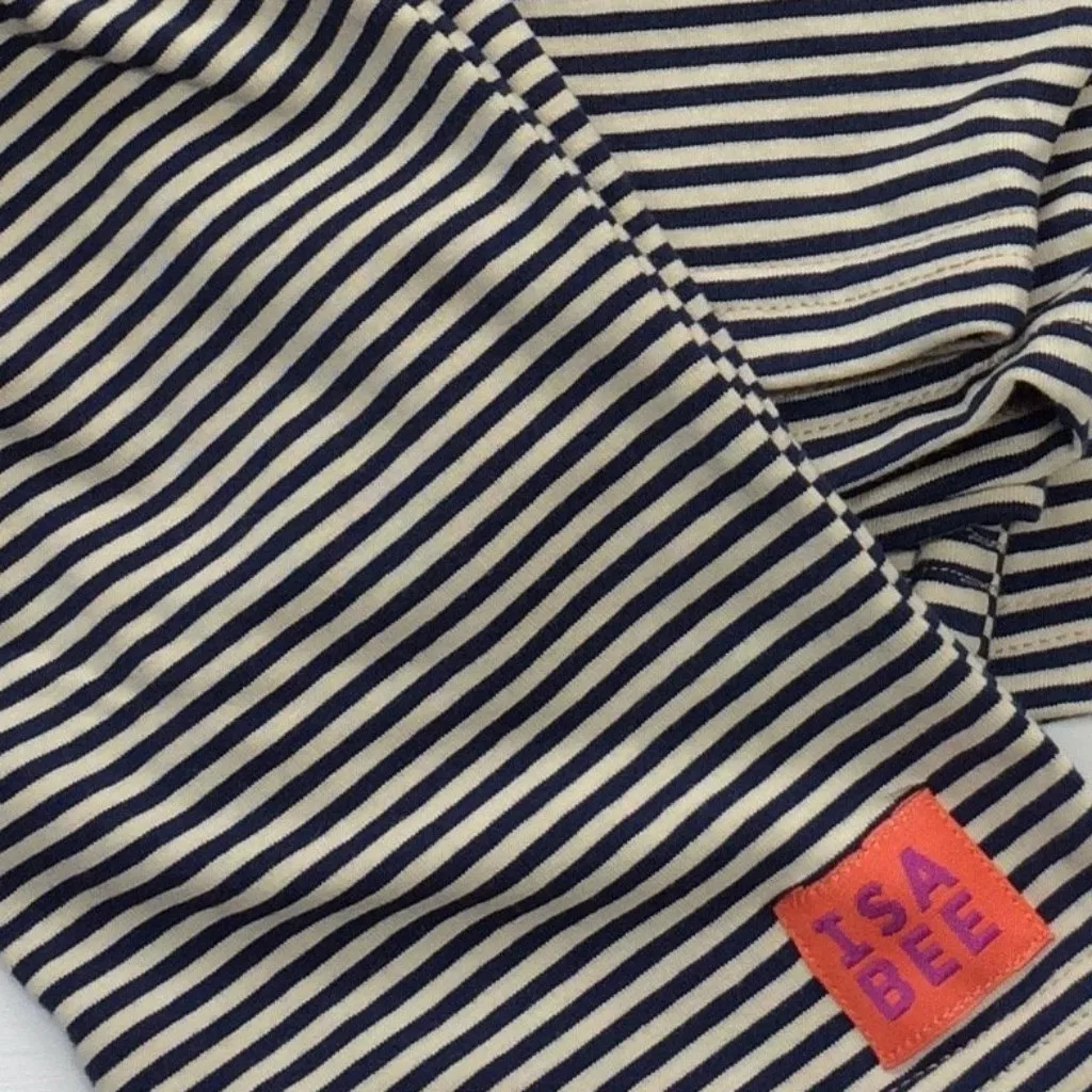 Stripy Leggings - Navy & Cream