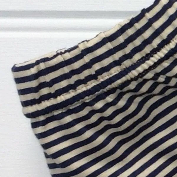 Stripy Leggings - Navy & Cream