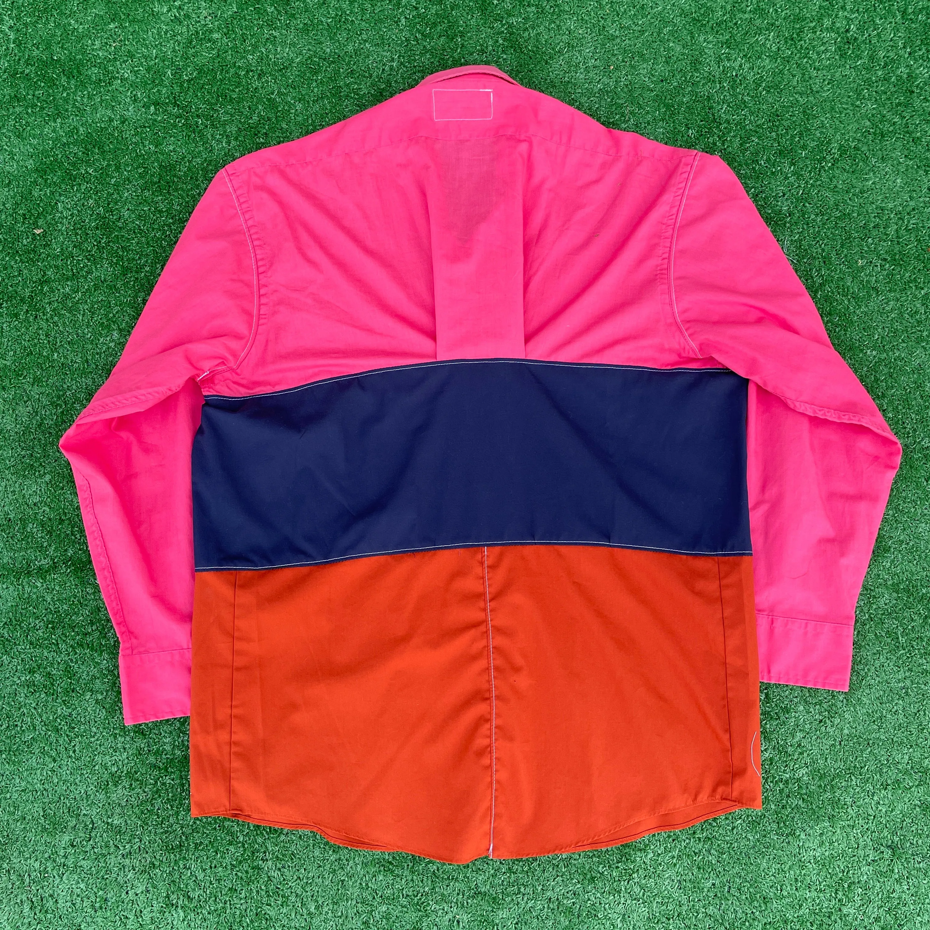 Summer Sunset Up-Cycled Button Shirt