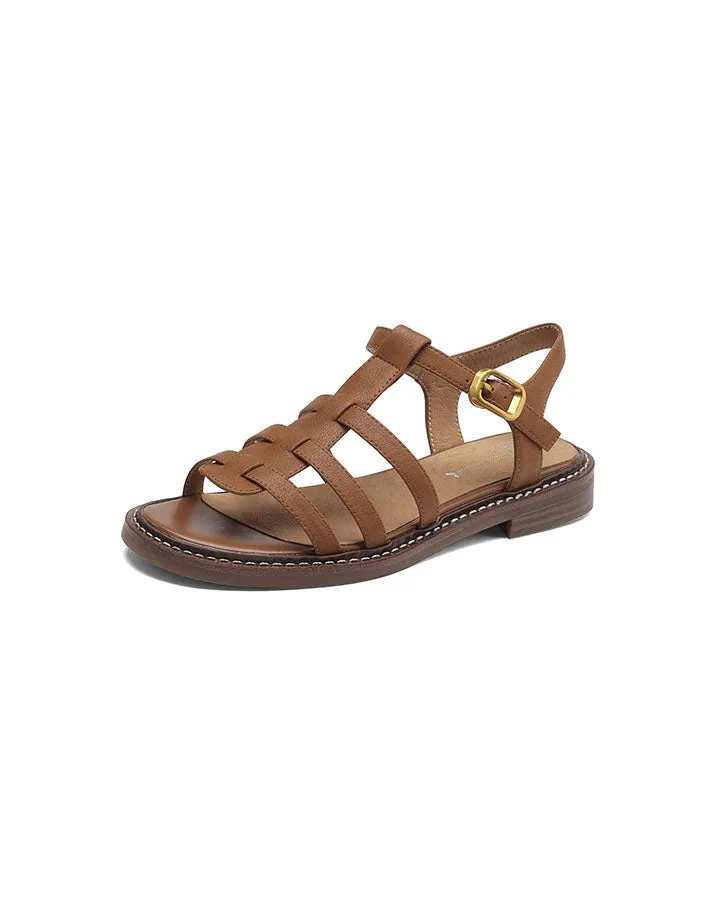 Summer T-strap Vintage Roman Sandals