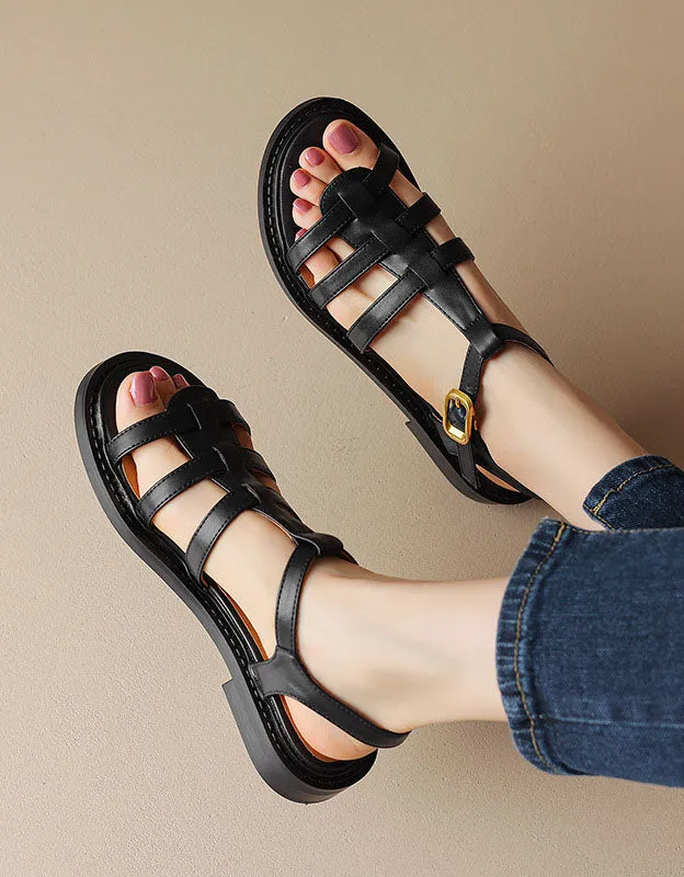Summer T-strap Vintage Roman Sandals