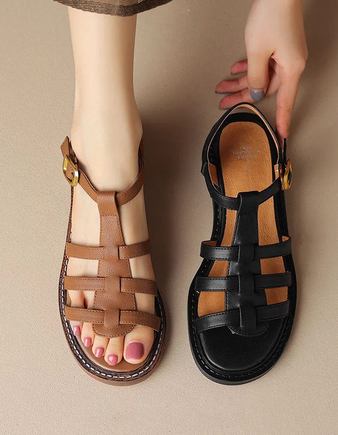 Summer T-strap Vintage Roman Sandals